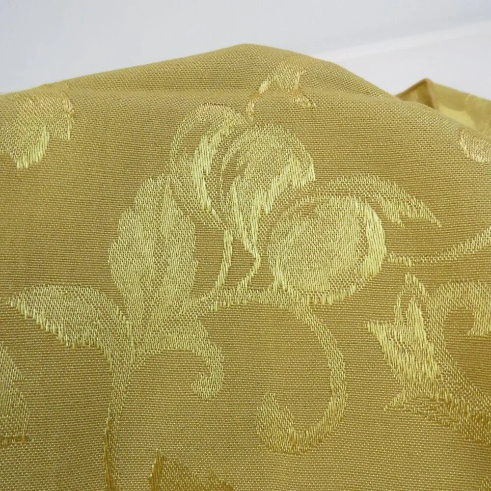 Vintage Warm Gold Jacquard Fabric Fruit Design (6) Dinner Napkins 16x17